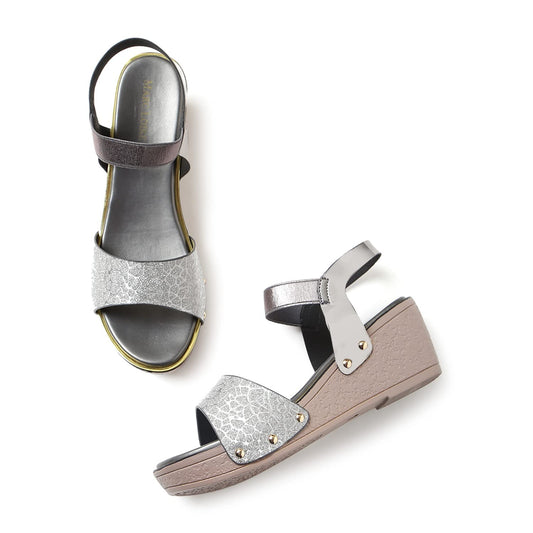 Marc Loire Women Soft Comfortable metal Solid Wedge Heels