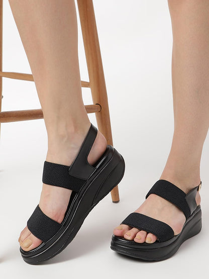 Marc Loire Women Smart Casual Platform Heel Fashion Sandal With Adjustable Strap