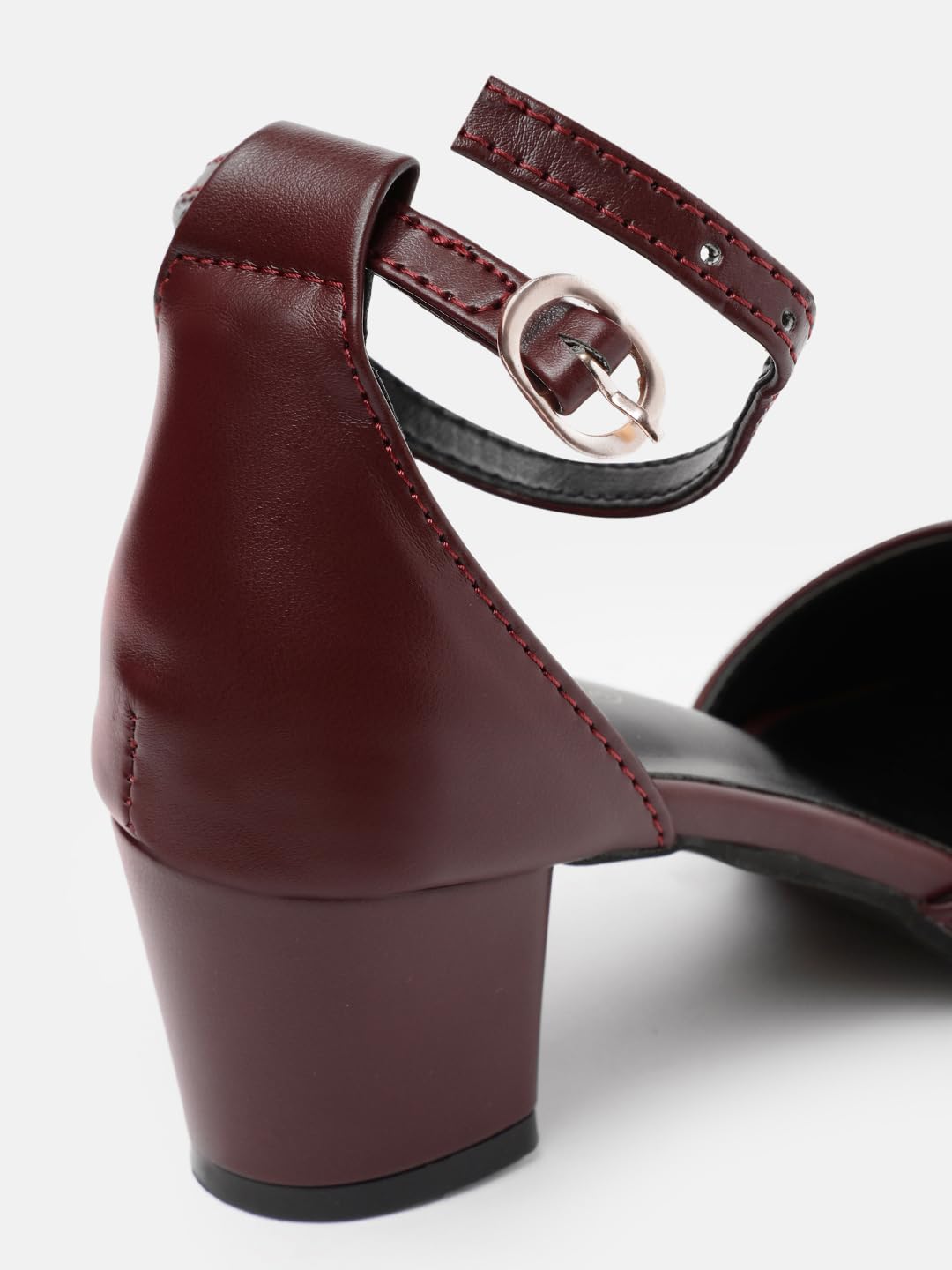 Marc Loire Women’s Pointed Toe Block Heel Fashion Sandals with Buckled Ankle Strap