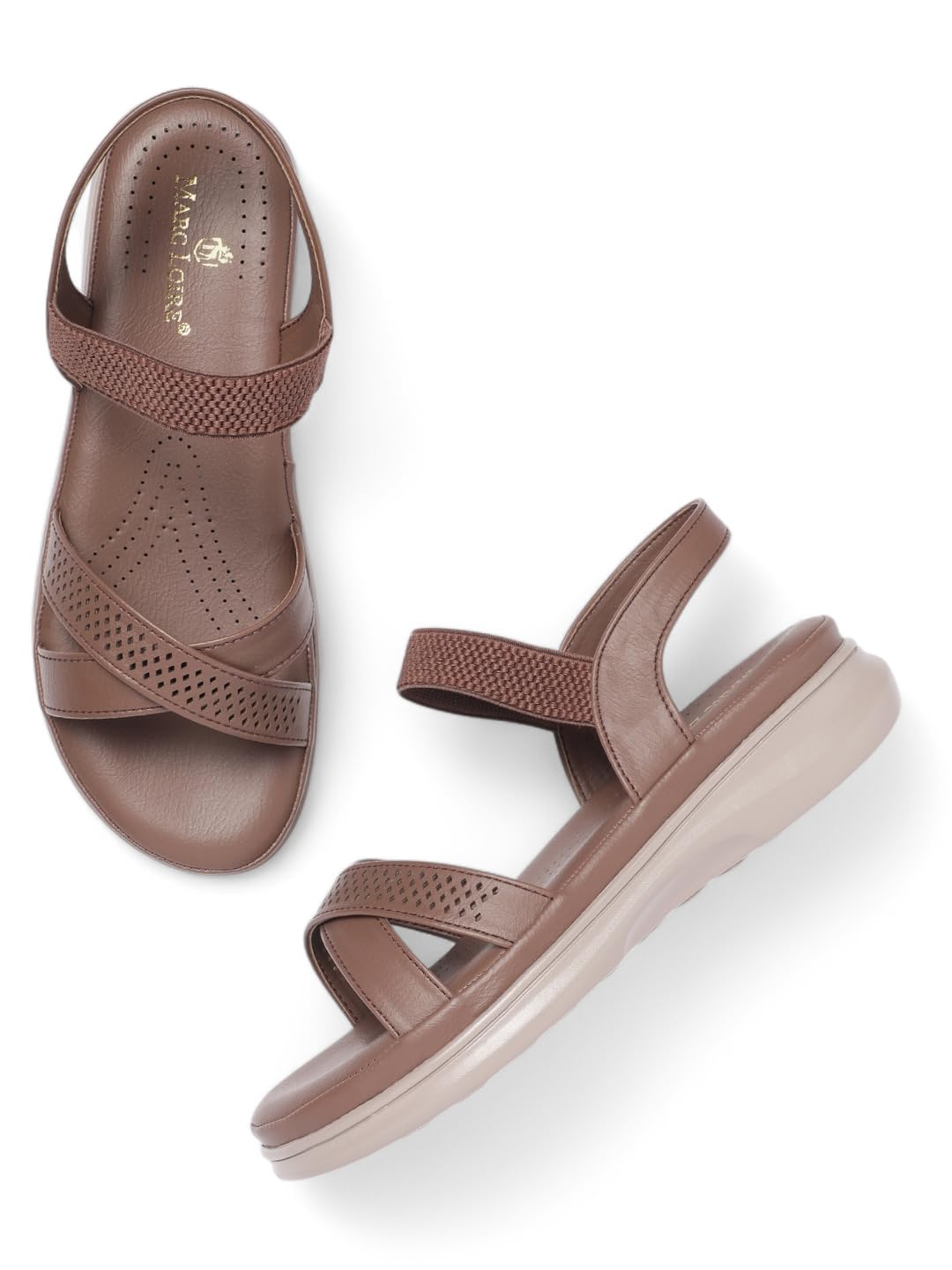 Marc Loire Women's Comfortable Slip on Casual Open Toe Flats Sandals