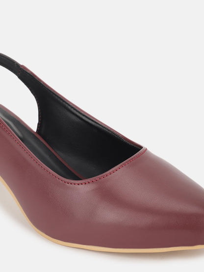 Marc Loire Women's Pointed Toe Block Heel Pumps for Office, Party and Formal Occasions