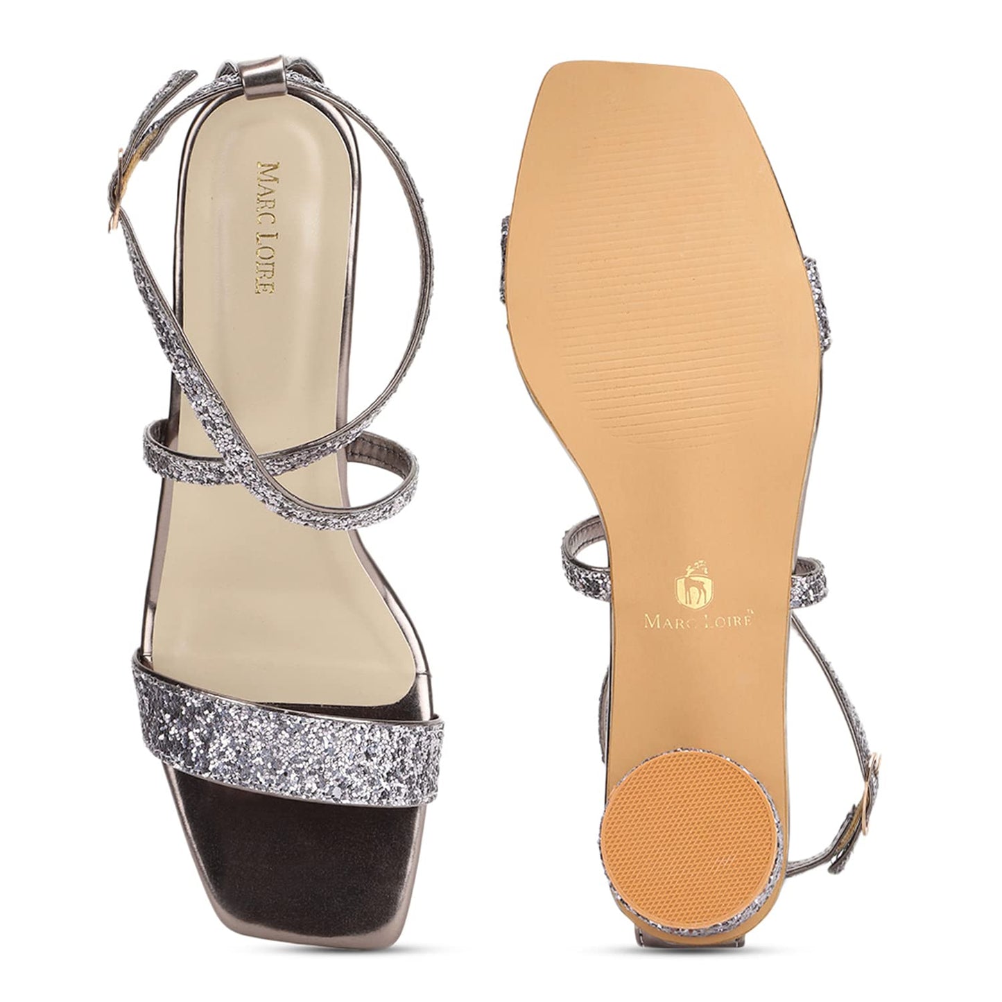 Marc Loire Women Soft Comfortable Embellished Block Heels