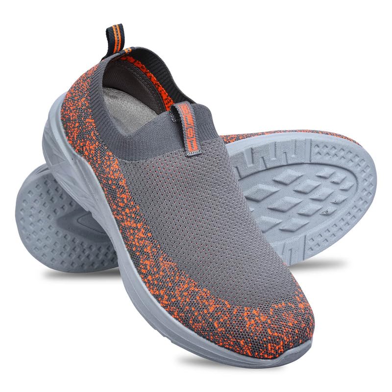 PARAGON PUK3504GS Walking Shoes for Men |Breathable Knitted Sports Shoes with Stylish Design, Comfortable Cushioned Insole, Ankle Elastic for Good Fitting | Ideal for Everyday Use