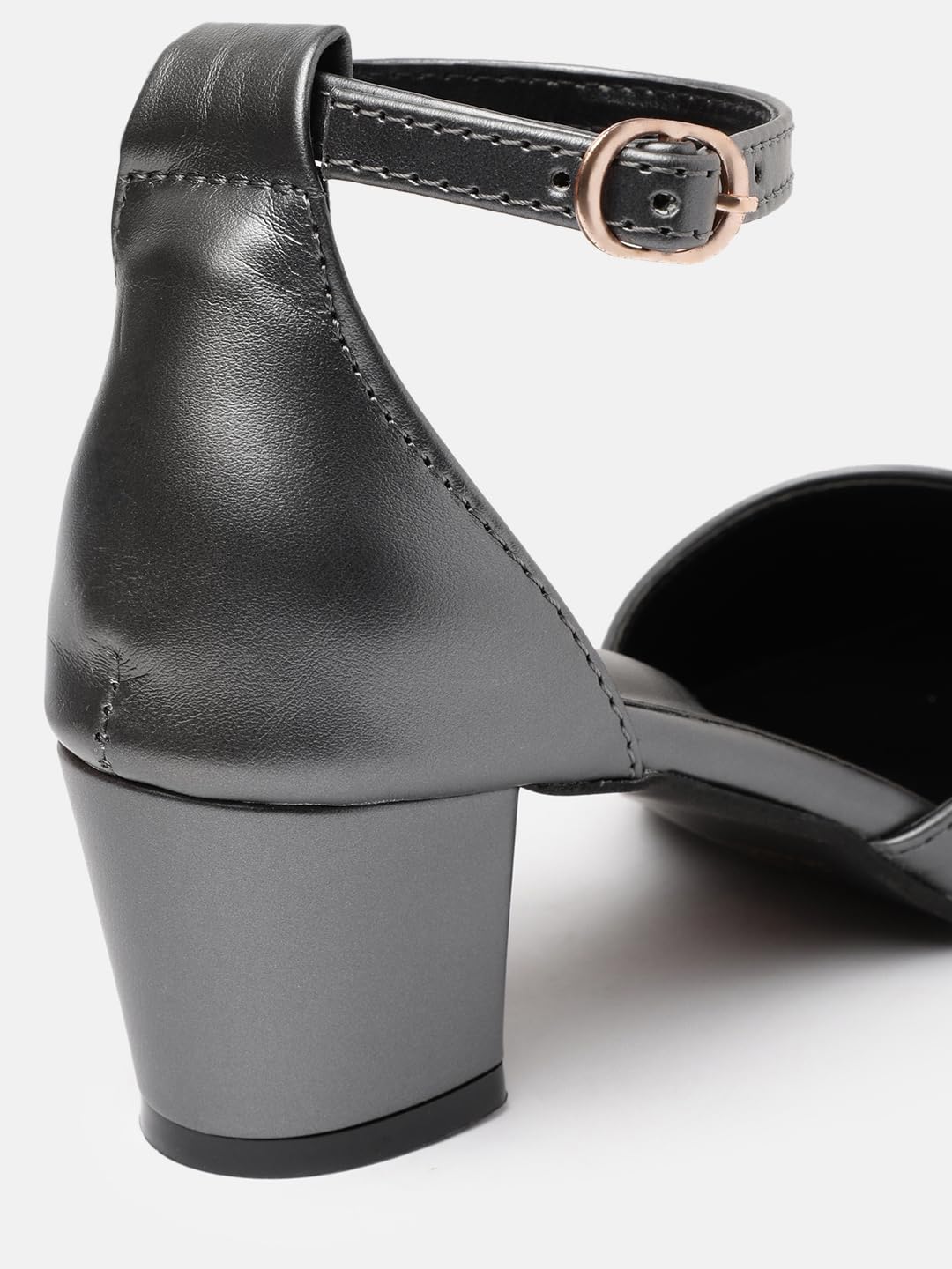 Marc Loire Women’s Pointed Toe Block Heel Fashion Sandals with Buckled Ankle Strap