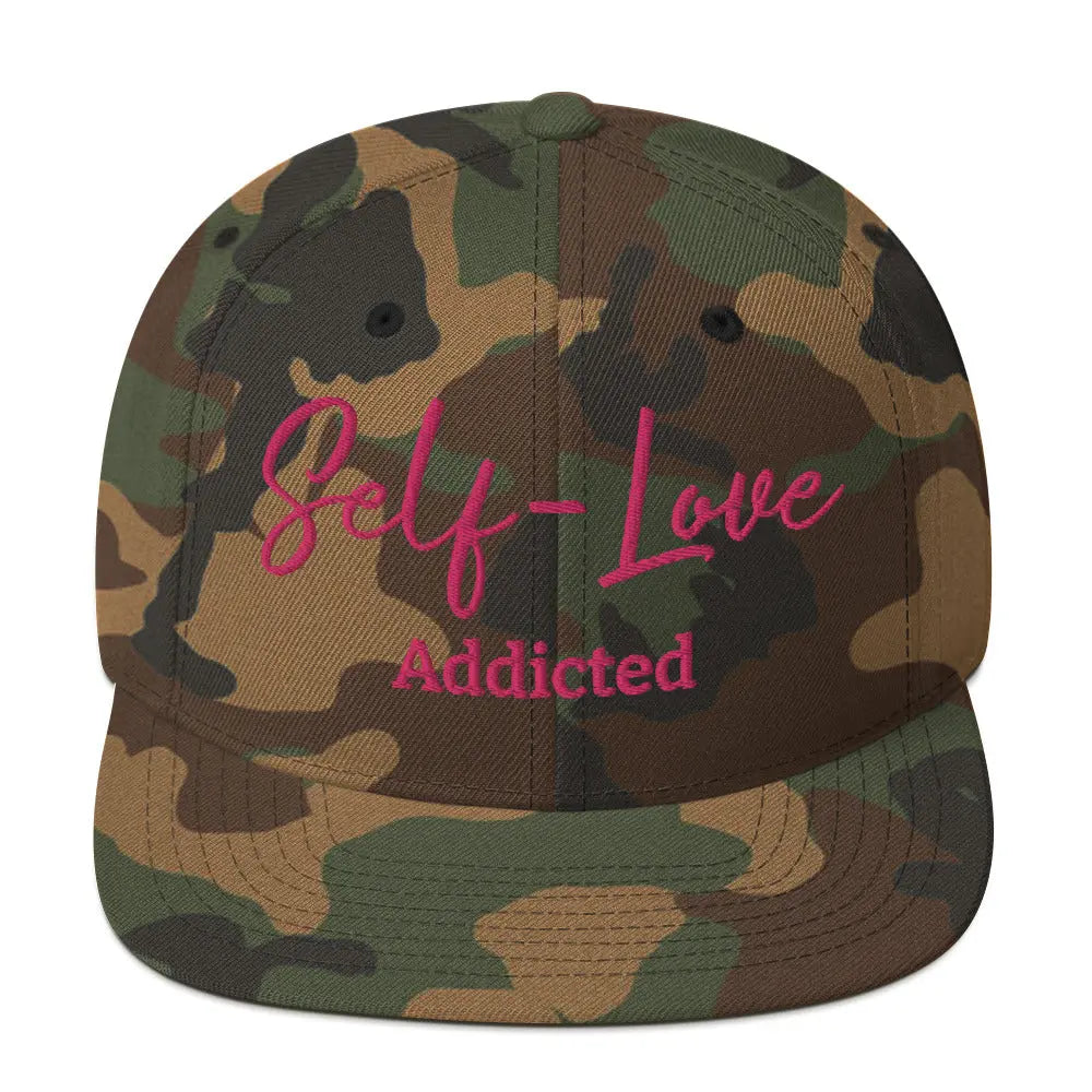 Self Love Addicted Snapback Hat With Embroidery