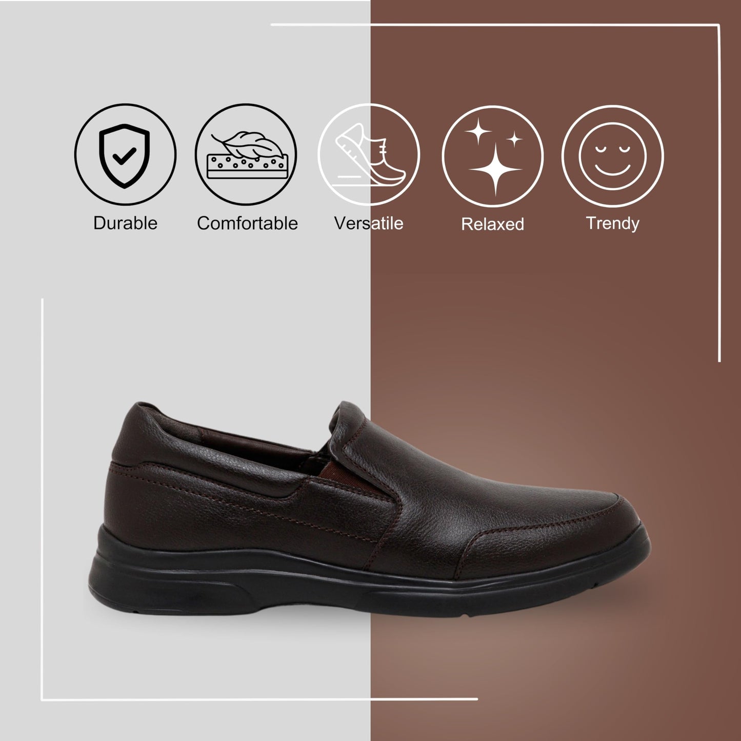 Shades Men's Formal Slip-On Shoes | Comfortable Walking Shoes | Classic Design | Soft Lining | Breathable | Slip Resistant