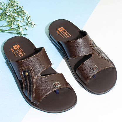 RF COMFYTZ Men's Open Toe Slip-on Sandal | Ultra Soft Memory Cushion Chappal | Flip-Flop for Outdoor/Festive Ethnic Wear | Comfortable Footbed & Slip Resistant | Perfect for Kurta, Lungis, Weddings & Casual Use