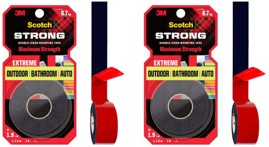 Scotch 3M Scotch Extreme Double Sided Tape, 1M Holds 6.7Kg, Works On Uneven Surfaces, Weather Resistant, Works On Indoor, Outdoor, Auto Interior Surfaces