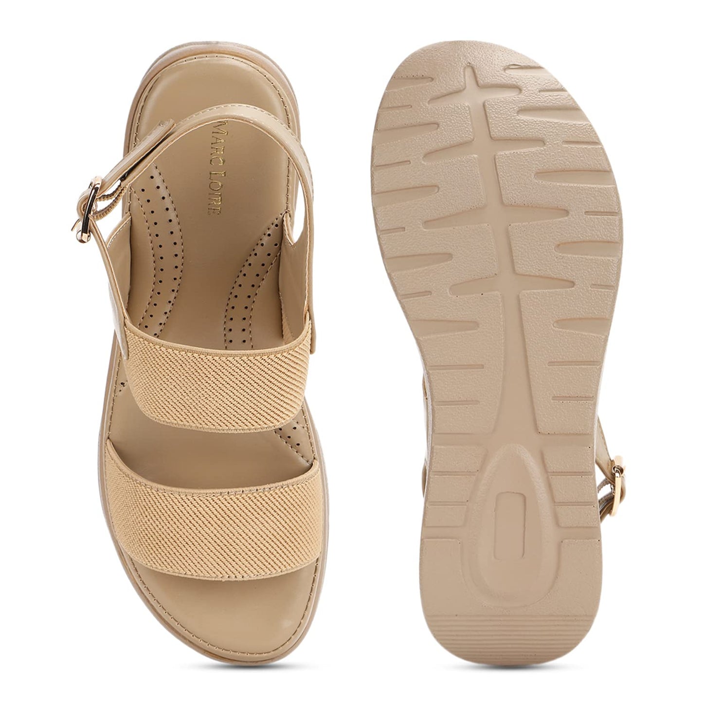 Marc Loire Women Smart Casual Platform Heel Fashion Sandal With Adjustable Strap