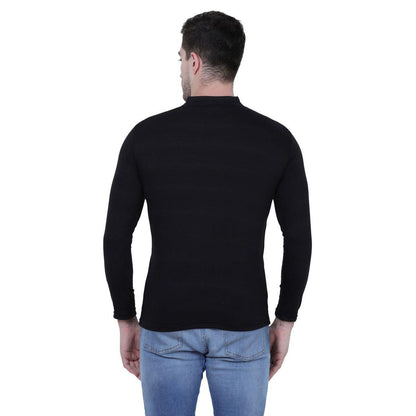 Cotton Blend Solid Full Sleeves T-Shirt