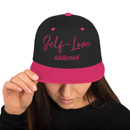 Self Love Addicted Snapback Hat With Embroidery