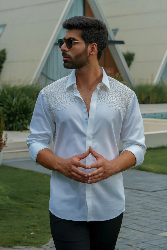Befitting - Ivory Cascade Shirt