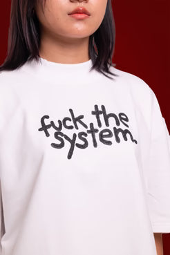 SORTA - f*#k the system! - white.