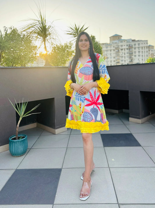 DashDolls - Tropical Sunshine Ruffle Dress