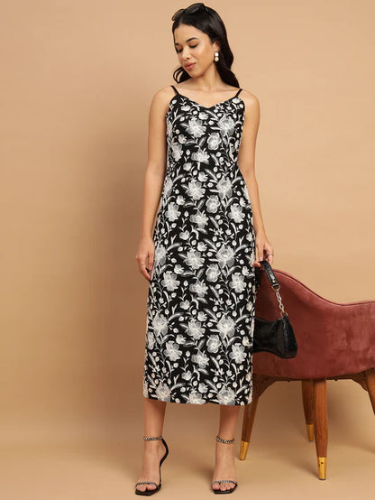 SOI-Embroidered Black dress