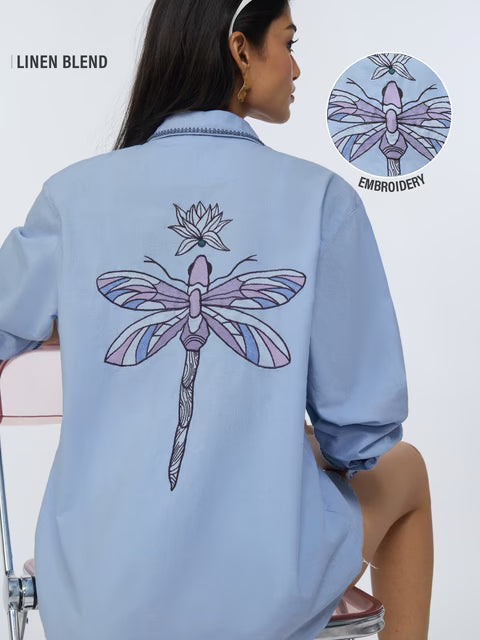 Cotton Linen Shirt: Wild Spirit