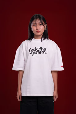 SORTA - f*#k the system! - white.