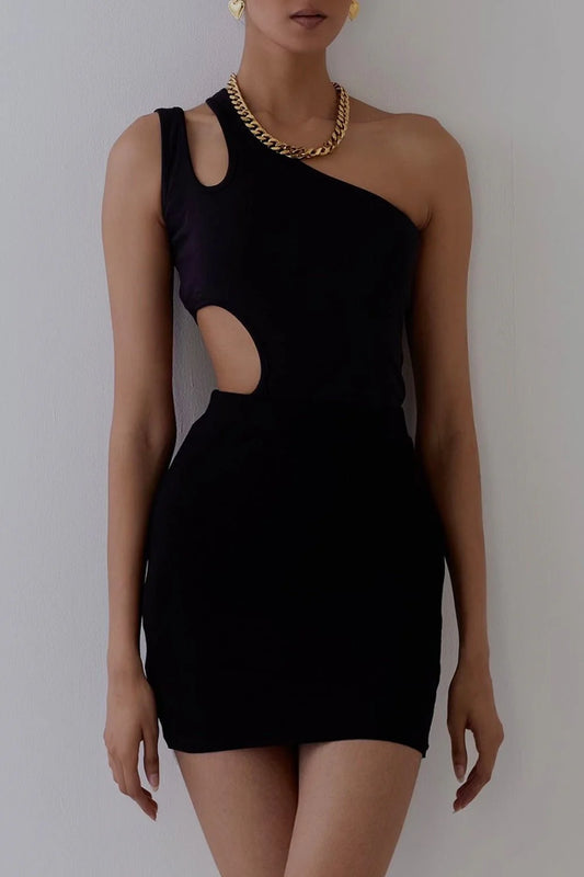 BEEGLEE - Black Side Cut Out Bodysuit