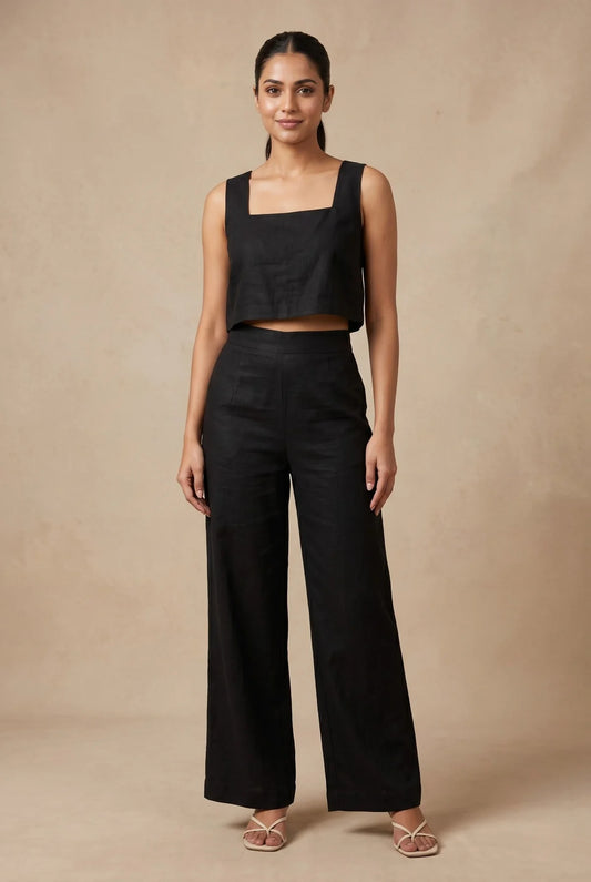 GuiltAndClass -  NOIR LINEN CO-ORD SET