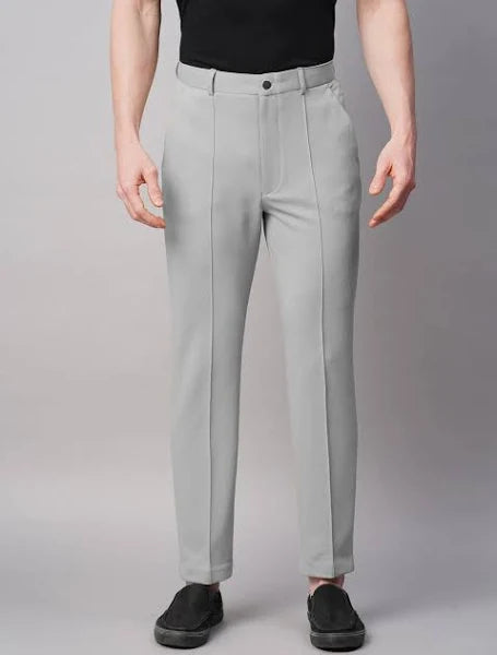 Grey Formal Trousers For Men | Grey Professional Comfort fit Pants | Casual Style